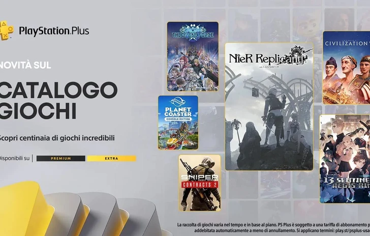 PlayStation Plus i titoli Extra e Premium di settembre