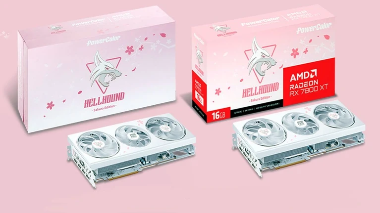 PowerColor Schede grafiche Hellhound RX 7800 XT Sakura Edition