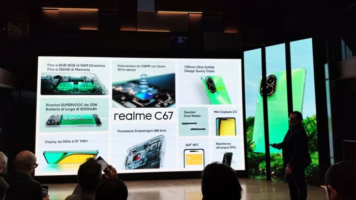 Realme C67 - Presentato oggi lo smartphone con camera da 108 MP