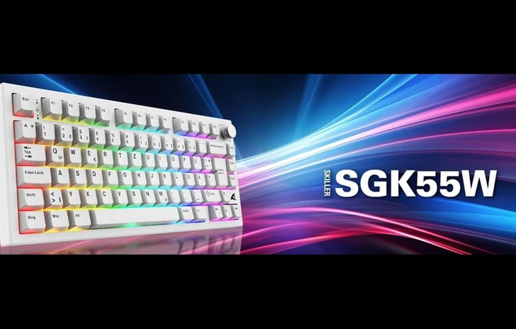 Sharkoon SGK55W Tastiera 75 con gasket