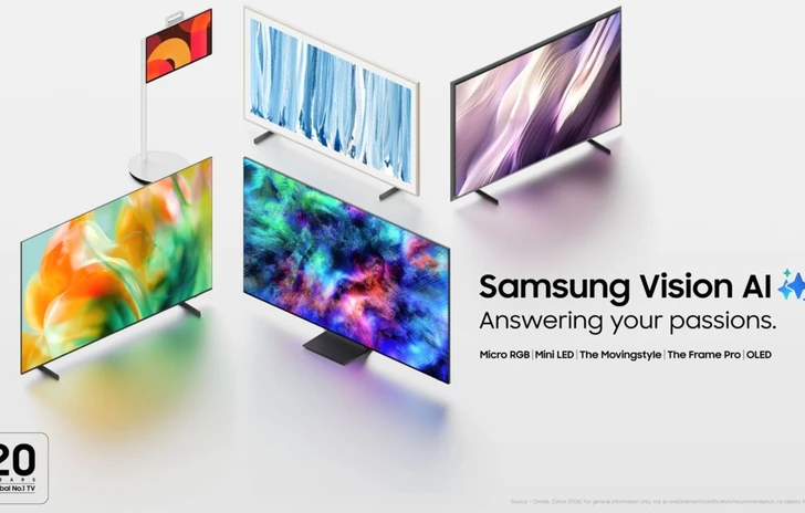 Samsung TV 2026 AI e nuovi modelli al debutto in Italia