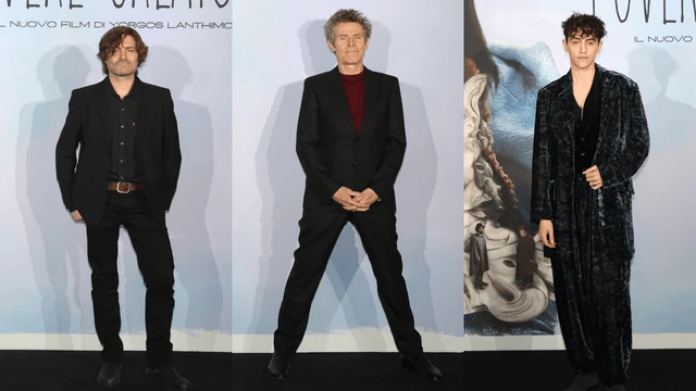 Povere Creature red carpet da favola per lanteprima in Fondazione Prada con Willem Dafoe