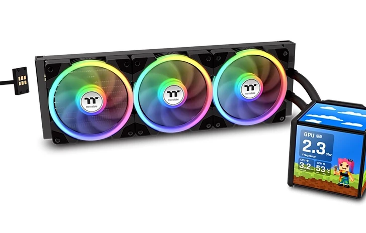 Thermaltake MineCube 360 Ultra AIO con display QuadLCD