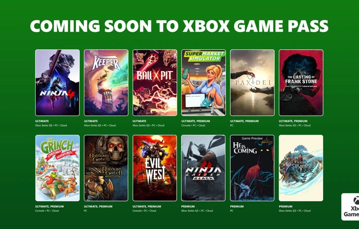 Xbox Game Pass la prima ondata di ottobre con Ninja Gaiden 4