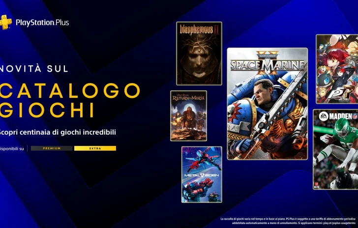 PlayStation Plus i giochi Extra e Premium di marzo con Space Marine 2
