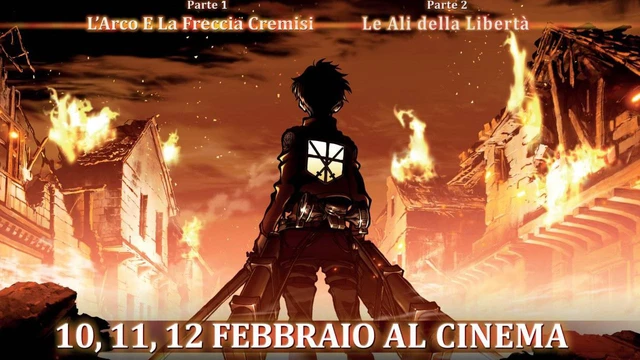 Attack on Titan torna al cinema LArco e la Freccia Cremisi e Le Ali della Libertà