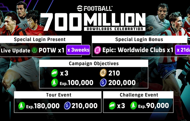 eFootball celebra 700 milioni di download 