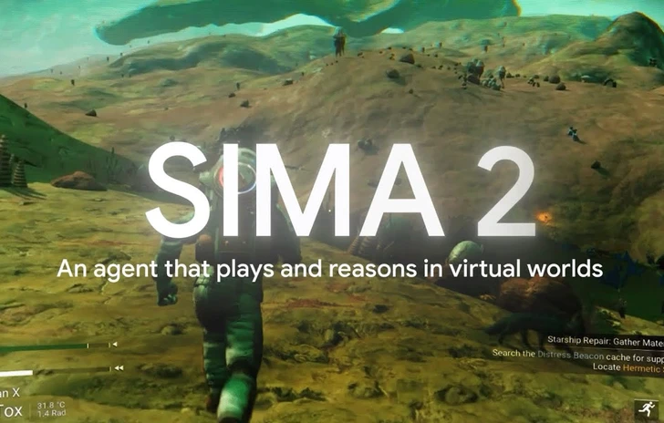 Google lancia SIMA 2 lIA che gioca ai videogiochi