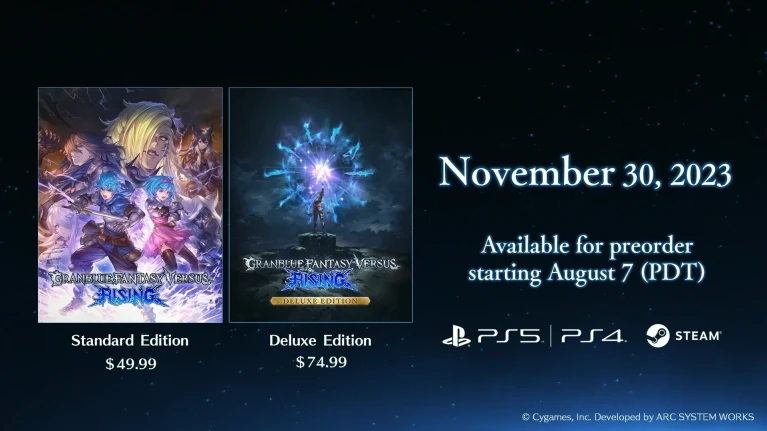 Granblue Fantasy Versus Rising uscirà il 30 novembre 