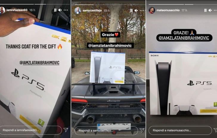 Il grande cuore di Ibra una Playstation 5 a tutti i compagni del Milan