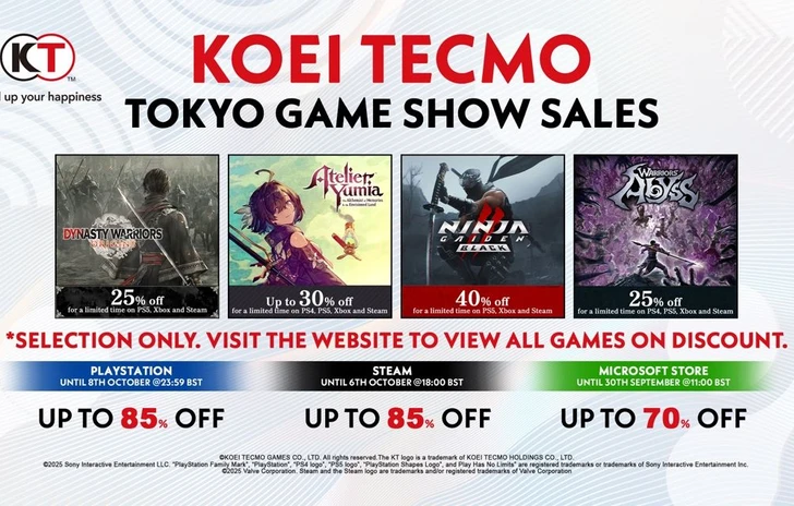 KOEI TECMO Europe annuncia i saldi in occasione del Tokyo Game Show 2025