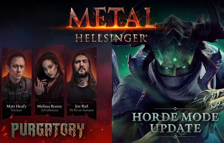 Metal Hellsinger trailer del DLC Purgatorio e la modalità Orda