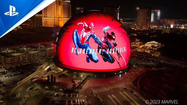 Anche SpiderMan ha ceduto al fascino della Sphere di Las Vegas