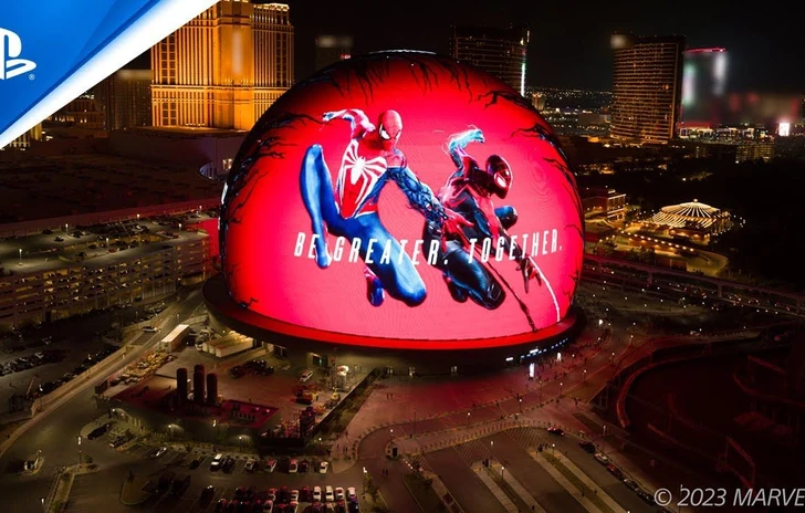 Anche SpiderMan ha ceduto al fascino della Sphere di Las Vegas