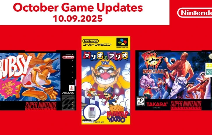 Mario  Wario Fatal Fury Special e Bubsy per SNES arrivano su Nintendo Switch Online
