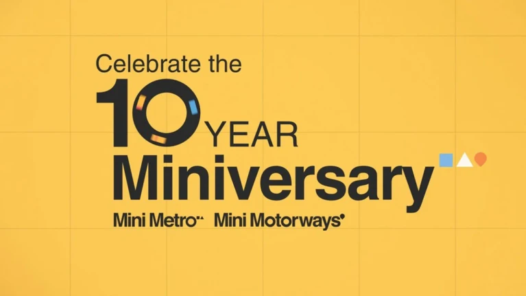 Mini Metro e Mini Motorways lupdate Miniversary celebra il decimo anniversario 