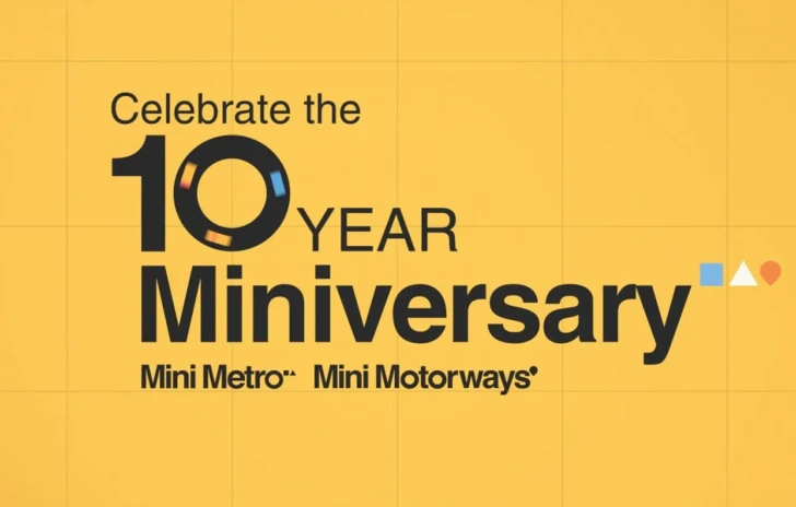 Mini Metro e Mini Motorways lupdate Miniversary celebra il decimo anniversario 