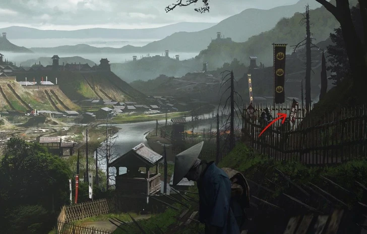 La svista di Ubisoft con un banner di Assassins Creed Shadows