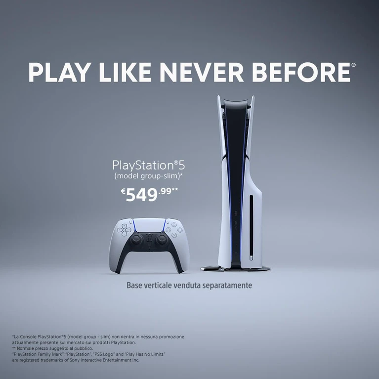 PlayStation 5 Slim disponibile nei negozi da domani 24 novembre 