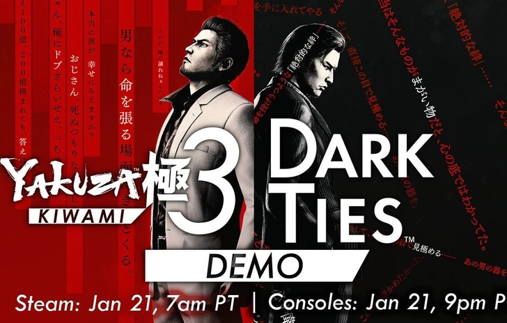 Yakuza Kiwami 3 Dark Ties oggi esce la demo su PC